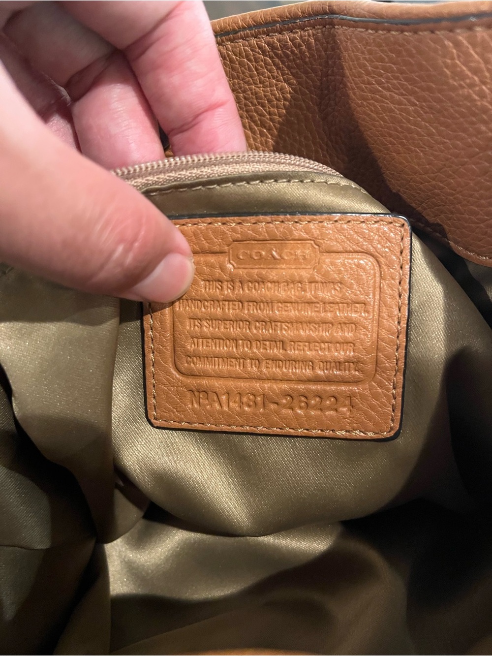 Coach Eddie Leather Hobo Bag in Cognac Brown - Picture 8 of 9